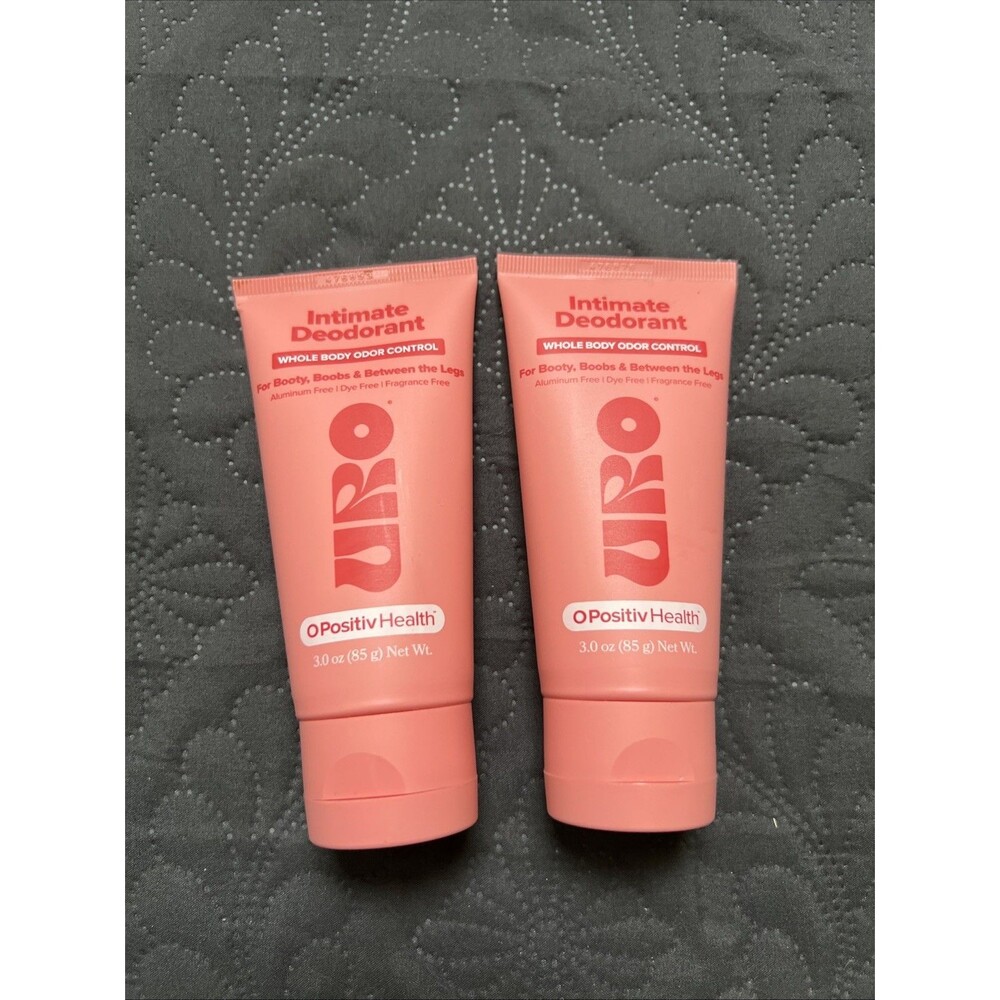 Lot Of 2 URO Intimate Whole Body Deodorant Cream 3 oz Each Exp 07/26 Beauty Gift